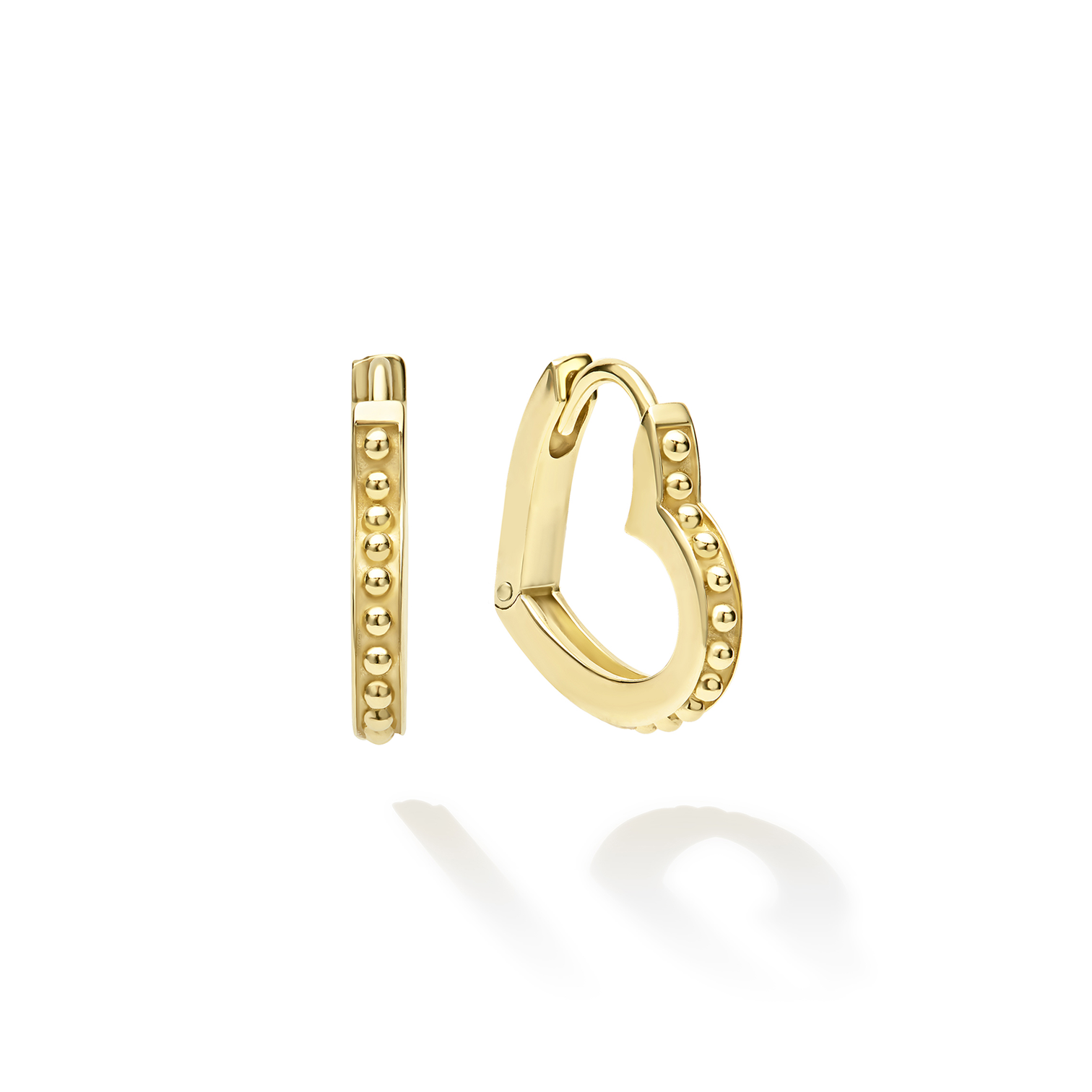 LAGOS Caviar Gold Caviar Heart Huggie Earrings